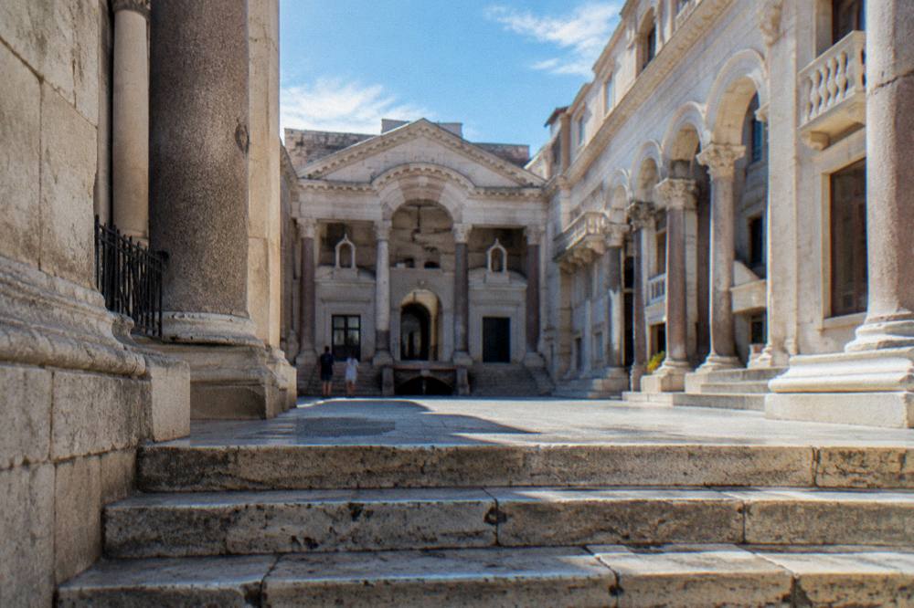 Peristyle steps in Split, Croatia