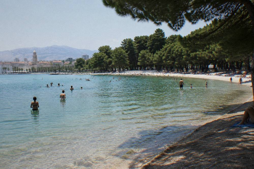 Bačvice Beach in Split, Croatia